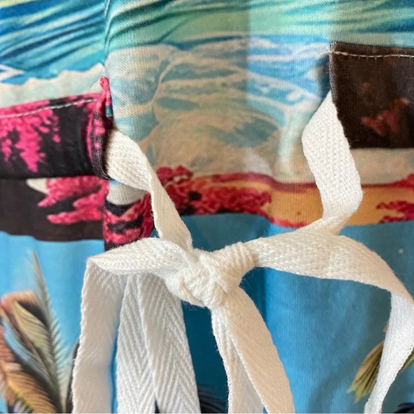 Beach Pullover Summer Dress with Drawstring Tie Up and Adjustable Straps Size M - Picture 15 of 17